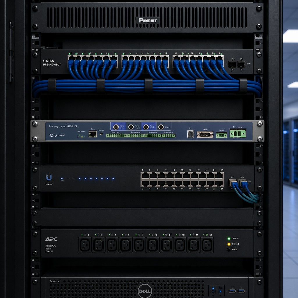 Yarward YHE-997S communication host in server rack